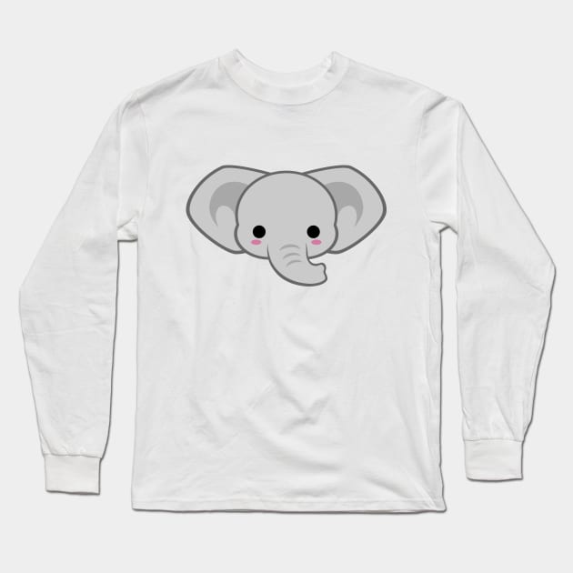 Cute Elephant Long Sleeve T-Shirt by alien3287